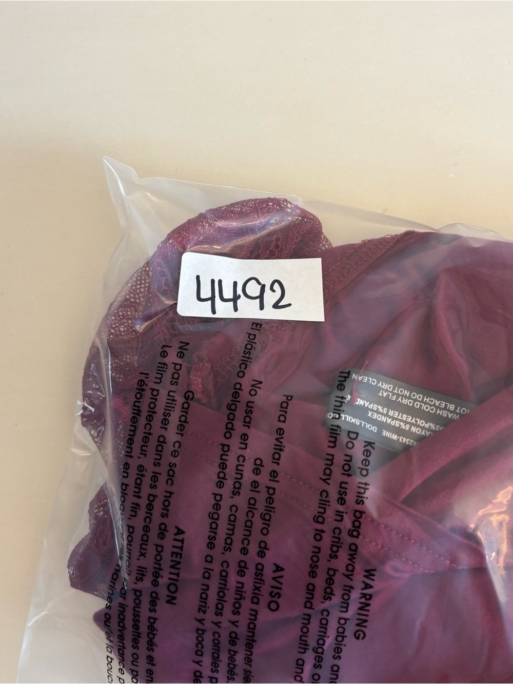 Dolls Kill Widow MY VERY NATURE LONG SLEEVE TOP - DARK RED Size Medium NEW - Picture 11 of 11